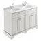 Old London 1200mm Cabinet & Double Bowl Grey Marble Top - Timeless Sand Large Image