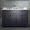 Old London 1200mm Cabinet & Double Bowl White Marble Top - Twilight Blue Profile Large Image