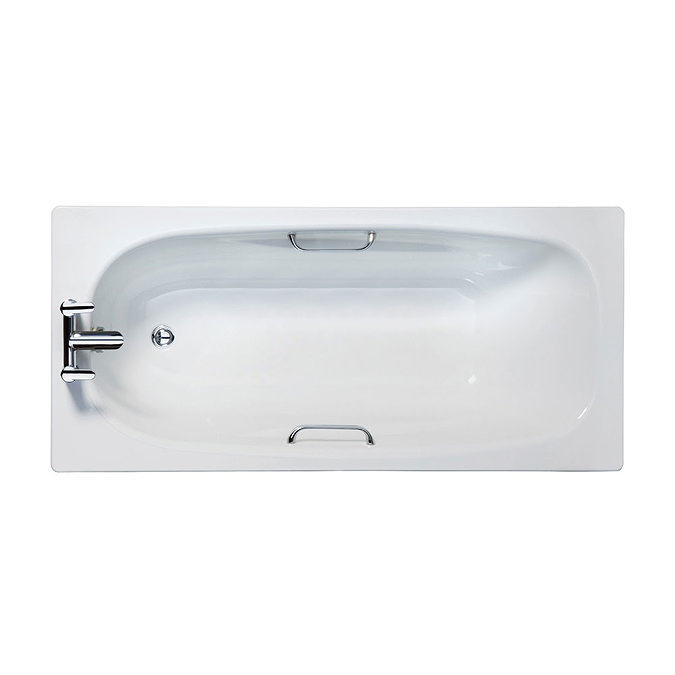 Old London - 2TH Steel Bath with Anti-slip and Grips Large Image