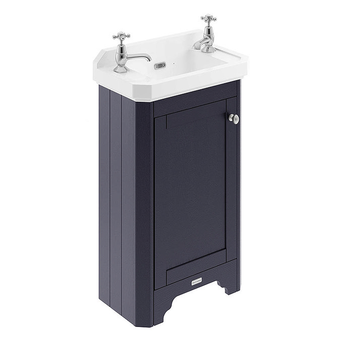 Old London 515mm Cloakroom Cabinet & Basin - Twilight Blue - LOF369 Large Image