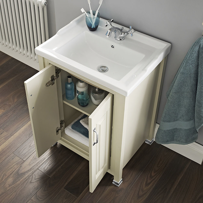 Old London - 600 Traditional 2-Door Basin & Cabinet - Ivory - LDF303 Standard Large Image