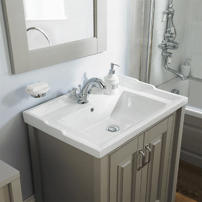 Old London - 600 Traditional 2-Door Basin & Cabinet - Ivory - LDF303 Profile Large Image