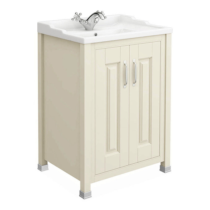 Old London - 600 Traditional 2-Door Basin & Cabinet - Ivory - LDF303 Large Image