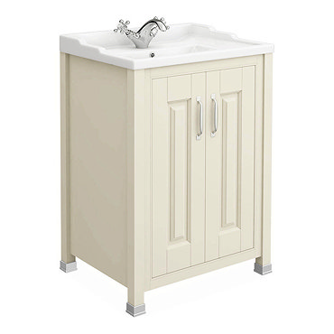 Old London - 600 Traditional 2-Door Basin & Cabinet - Ivory - LDF303 Profile Large Image