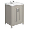 Old London - 600 Traditional 2-Door Basin & Cabinet - Stone Grey - LDF403 Large Image