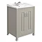 Old London - 600 Traditional 2-Door Basin & Cabinet - Stone Grey - LDF403 Large Image