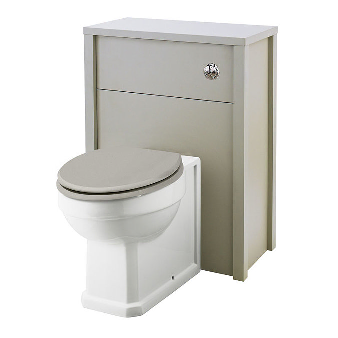 Old London - 600 Back to wall WC Unit - Stone Grey - NLV443 Large Image