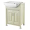 Old London - 600 Traditional Semi Recess Basin & Cabinet - Pistachio Large Image