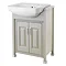 Old London - 600 Traditional Semi Recess Basin & Cabinet - Stone Grey Large Image