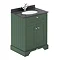 Old London 600mm Cabinet & Single Bowl Black Marble Top - Hunter Green Large Image