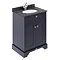 Old London 600mm Cabinet & Single Bowl Black Marble Top - Twilight Blue Large Image