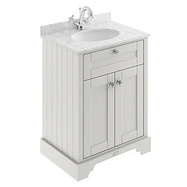 Old London 600mm Cabinet & Single Bowl Grey Marble Top - Timeless Sand Medium Image