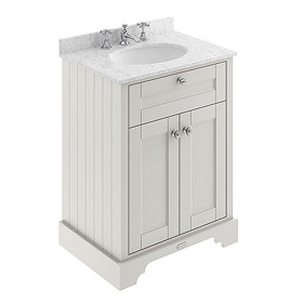 Old London 600mm Cabinet & 3TH Single Bowl Grey Marble Top - Timeless Sand - LOF426 Large Image