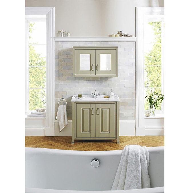 Old London - 800 Traditional 2-Door Basin & Cabinet - Ivory - LDF305  Profile Large Image