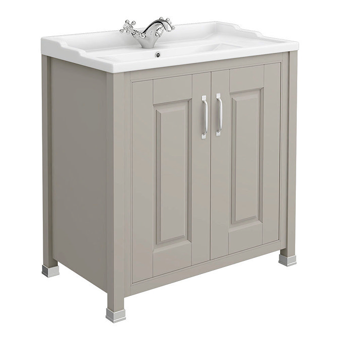 Old London - 800 Traditional 2-Door Basin & Cabinet - Stone Grey - LDF405 Large Image