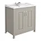 Old London - 800 Traditional 2-Door Basin & Cabinet - Stone Grey - LDF405 Large Image