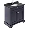 Old London 800mm Cabinet & Single Bowl Black Marble Top - Twilight Blue Large Image