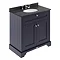 Old London 800mm Cabinet & 3TH Single Bowl Black Marble Top - Twilight Blue - LOF330 Large Image