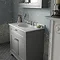 Old London 800mm Cabinet & Single Bowl Grey Marble Top - Storm Grey Profile Large Image