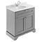 Old London 800mm Cabinet & Single Bowl Grey Marble Top - Storm Grey Large Image