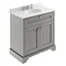 Old London 800mm Cabinet & 3TH Single Bowl Grey Marble Top - Storm Grey - LOF232 Large Image