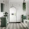 Old London 800mm Cabinet & Single Bowl White Marble Top - Hunter Green Standard Large Image