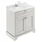 Old London 800mm Cabinet & Single Bowl White Marble Top - Timeless Sand Large Image