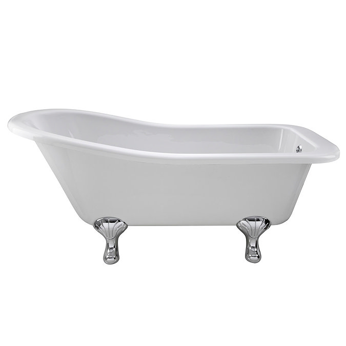 Old London - Brockley 1490 x 730 Slipper Freestanding Bath with Chrome Leg Set Large Image