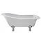 Old London - Brockley 1490 x 730 Slipper Freestanding Bath with Chrome Leg Set Large Image