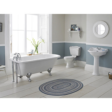 Old London - Chancery Close Coupled Bathroom Suite with Single Ended Bath Profile Large Image