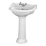 Old London Chancery Traditional 1TH Basin & Full Pedestal