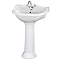 Old London - Chancery Traditional 1TH Basin & Full Pedestal - Various Size Options Large Image