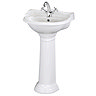 Old London - Chancery 500mm 1TH Cloakroom Basin & Full Pedestal Large Image