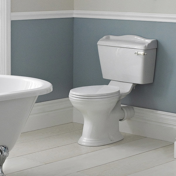 Old London - Chancery Traditional Close Coupled Toilet with Ceramic Lever Flush Profile Large Image