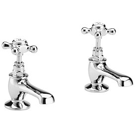 Old London - Chrome Edwardian Basin Taps - LDN311 Large Image