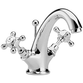 Old London - Chrome Edwardian Mono Basin Mixer with Pop-Up Waste - LDN315 Large Image