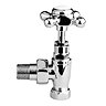 Old London - Chrome Traditional Radiator Valves (Angled) - LDR003 Large Image