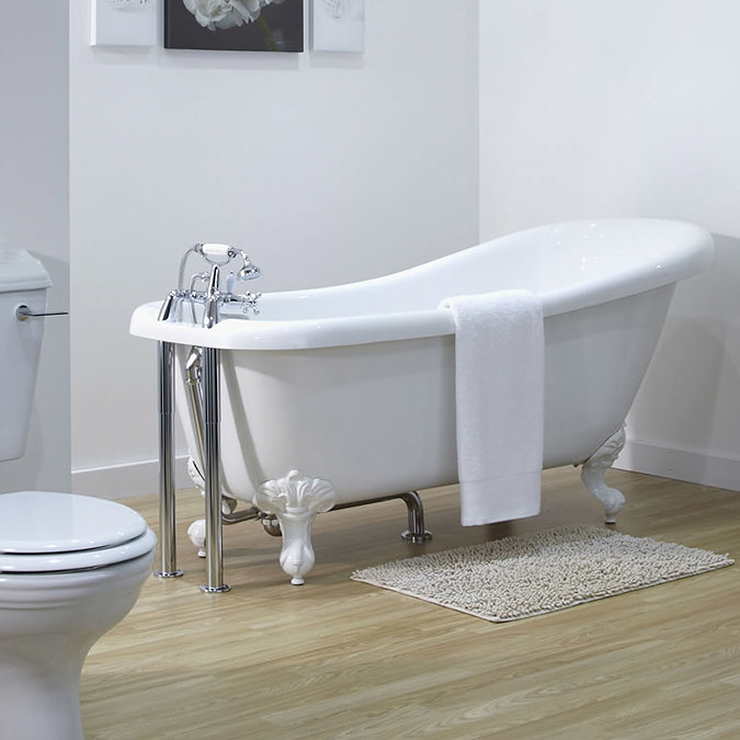 Old London - Chrome Traditional Roll Top Bath Pack - LDW002 Profile Large Image