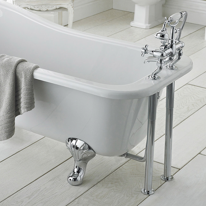 Old London - Chrome Traditional Roll Top Bath Pack - LDW002 Feature Large Image