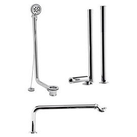 Old London - Chrome Traditional Roll Top Bath Pack - LDW002 Medium Image