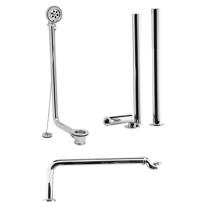 Old London - Chrome Traditional Roll Top Bath Pack - LDW002 Large Image