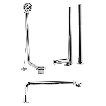 Old London - Chrome Traditional Roll Top Bath Pack - LDW002 Profile Large Image