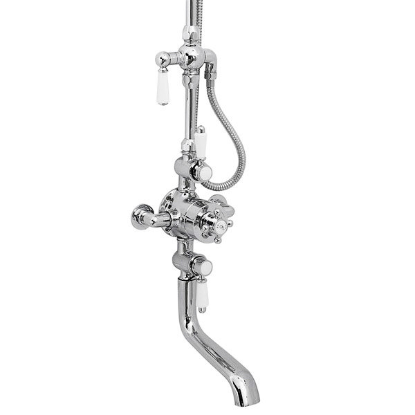 Old London - Chrome Traditional Triple Exposed Valve With Spout - LDNV15 Feature Large Image