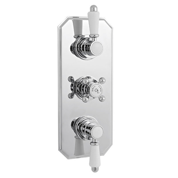 Old London - Chrome Traditional Triple Thermostatic Shower Valve - LDNV03 Large Image