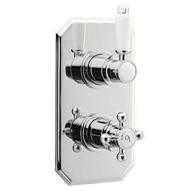 Old London - Chrome Traditional Twin Thermostatic Shower Valve - LDNV01 Medium Image