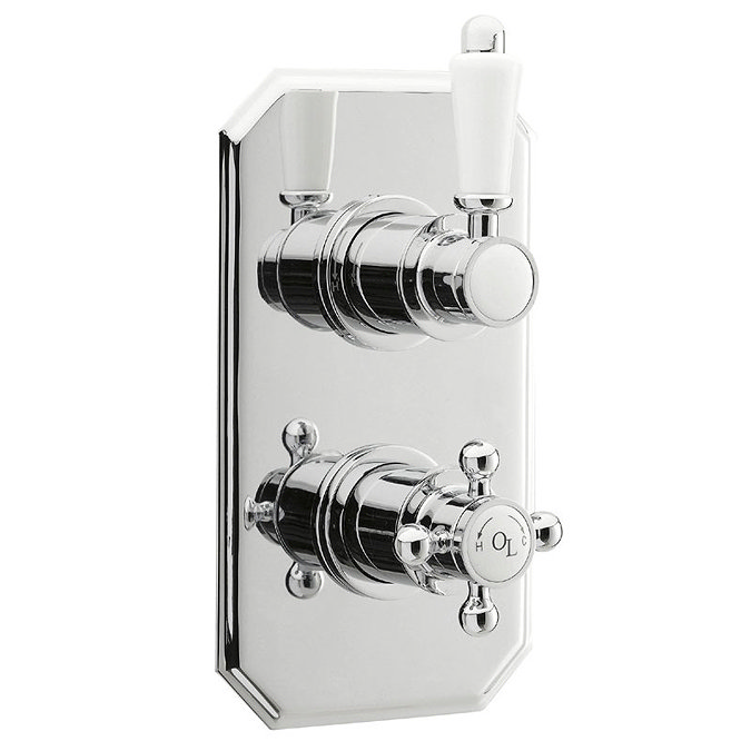 Old London - Chrome Traditional Twin Thermostatic Shower Valve - LDNV01 Large Image