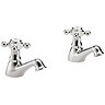 Old London - Chrome Victorian Basin Taps - LDN301 Profile Large Image