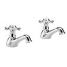 Old London - Chrome Victorian Bath Taps - LDN302 Profile Large Image
