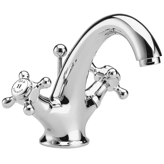 Old London - Chrome Victorian Mono Basin Mixer with Pop-Up Waste - LDN305 Profile Large Image