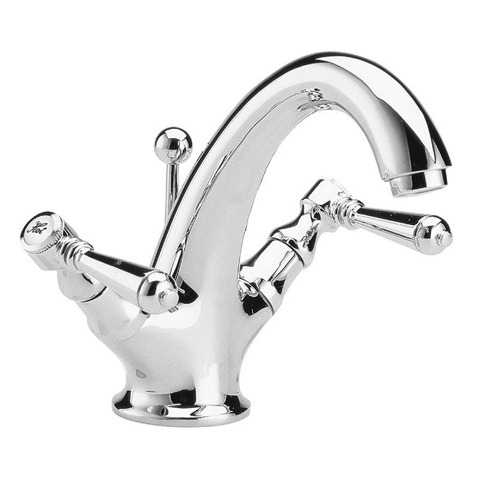 Old London - Chrome Victorian Mono Basin Mixer with Pop-Up Waste - LDN305 Large Image